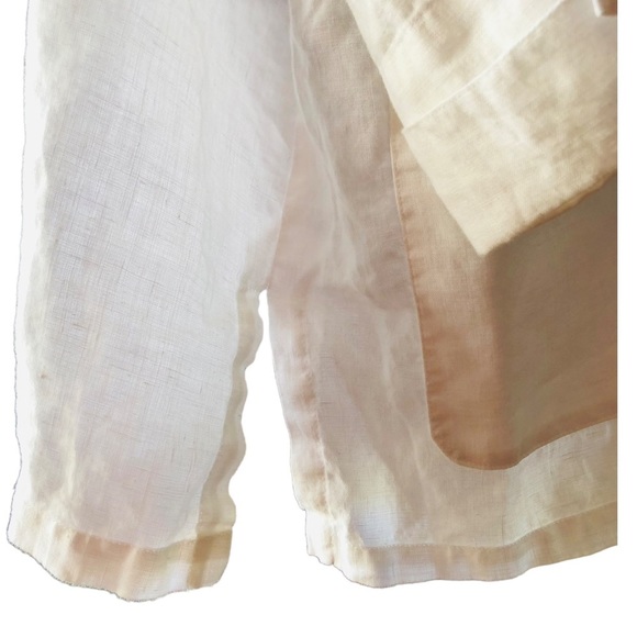 LAUREN Ralph Lauren Linen White Long Button Down Shirt - Picture 11 of 16